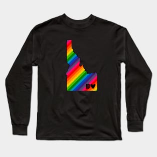 USA States: Idaho (rainbow) Long Sleeve T-Shirt